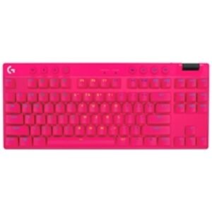 Teclado Gamer Logitech G PRO X TKL Lightspeed RGB Mecânico Switch Tactile Magenta US – 920-012154