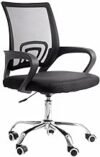Cadeira de Escritório Secretária Base Cromada com Rodinha Fortt Lisboa Preta – CSF02-P