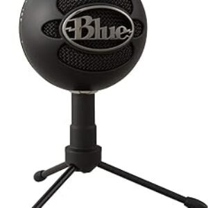 Microfone Condensador USB Blue Snowball iCE com Captação Cardióide, Ajustável, Plug and Play para Gravação e Streaming em PC e Mac – Preto