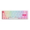 Teclado Mecanico Gamer Akko 3068B Plus Multi Modes, RGB, Switch Akko Jelly Purple, Branco e Rosa, AKKO-3068B-PLUS-WH