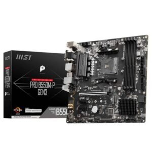 Placa Mãe MSI PRO B550M-P GEN3, Chipset B550, AMD AM4, mATX, DDR4, 911-7D95-002