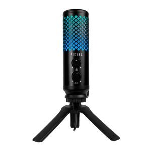 Microfone Pichau Izar, RGB, USB, Preto, PG-IZR-RGB01
