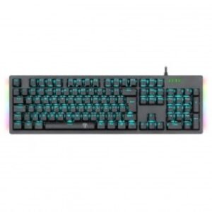 Teclado Gamer Mecânico T-Dagger Bermuda, LED Blue, Switch Outemu Blue, Black, ABNT2, Full-Size, T-TGK312-