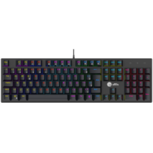 Teclado Mecânico Gamer Ninja Leap, Switch Blue, Rainbow, ABNT2, Black
