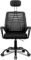 Cadeira de Escritório Secretária Giratória com Encosto Arco Confortável em Malha Respirável, Home Office, ZINNIA ALOE, PRETO, ZNO-ALOE-BK