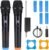 Microfone Sem Fio UHF, 2 Microfones Sem Fio Karaoke, Microfone Dinamico, Microfone de Mão para Festas, Eventos, Aulas, Palestras, Desempenho, Entretenimento Familiar