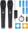 Microfone Sem Fio UHF, 2 Microfones Sem Fio Karaoke, Microfone Dinamico, Microfone de Mão para Festas, Eventos, Aulas, Palestras, Desempenho, Entretenimento Familiar