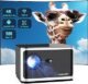 [Foco elétrico] Projetor de correção Keystone HY350 pro, 4K 1080P FHD suporta projetor inteligente 580 ANSI WiFi6, BT 5.0, projetor de home theater portátil com sistema operacional Android integrado