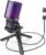 ZealSound Microfone USB para jogos para PC, microfone condensador RGB para computador com suporte de tripé, silenciador rápido, controle de ganho para jogos, transmissão, podcast, gravação, ASMR, kit de microfone cardioide para laptop/PS4/PS5/telefone