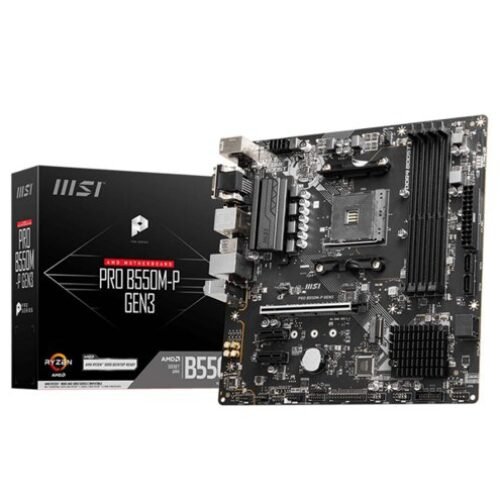 Placa Mãe MSI PRO B550M-P GEN3, Chipset B550, AMD AM4, mATX, DDR4, 911-7D95-002