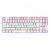 Teclado Mecanico Gamer Redragon Daksa Lunar White, Rainbow, USB, Switch Brown, Compacto, ABNT2, Branco – K576W-R (PT-BROWN)