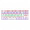 Teclado Mecanico Gamer Redragon Daksa Lunar White, Rainbow, USB, Switch Brown, Compacto, ABNT2, Branco – K576W-R (PT-BROWN)
